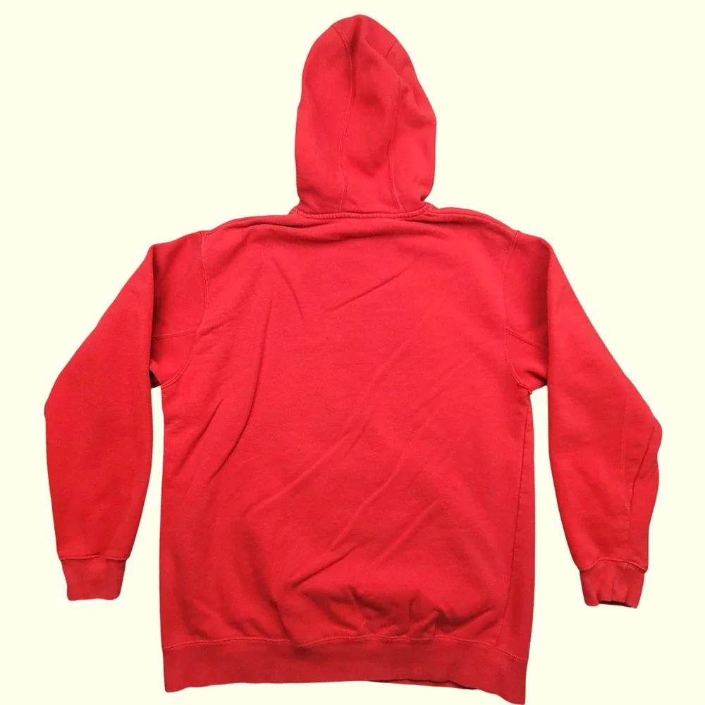 California Angels MLB Hoodie Mens Red Pullover Sweatshirt Graphic Large Majestic
